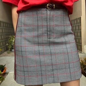 90s style plaid skirt